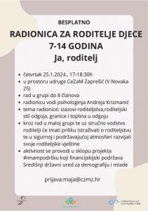 Radionica za roditelje udruge CeZaM Zaprešić