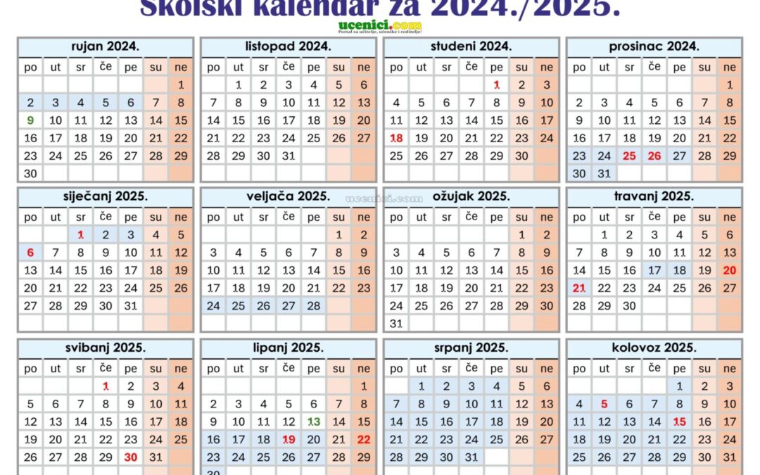 Odluka o izmjenama odluke o početku i završetku nastavne godine, broju radnih dana i trajanju odmora učenika osnovnih i srednjih škola za školsku godinu 2024./2025.