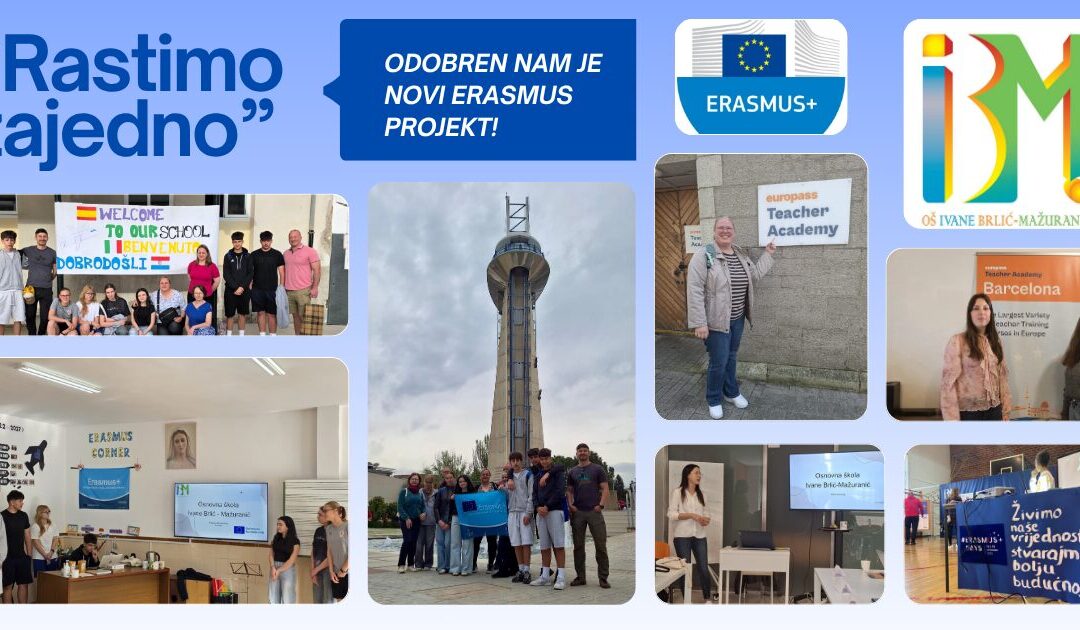 Novi Erasmus+ projekt “Rastimo zajedno” u našoj školi